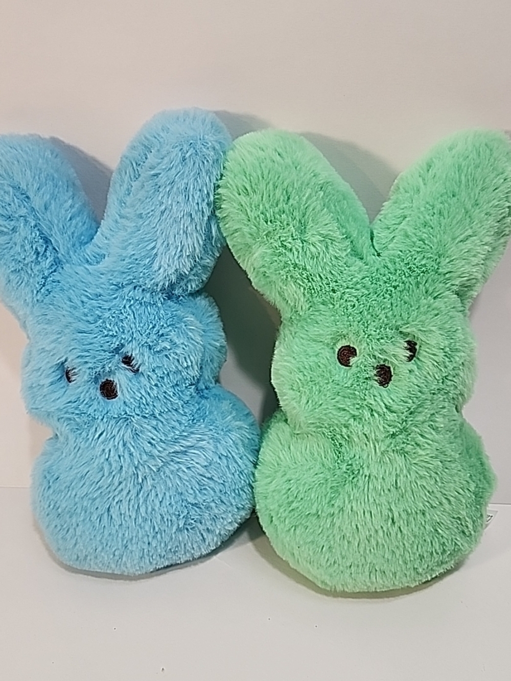 Plush Bunny Stuffed Animal - Blue & Green Soft Cuddly Toy